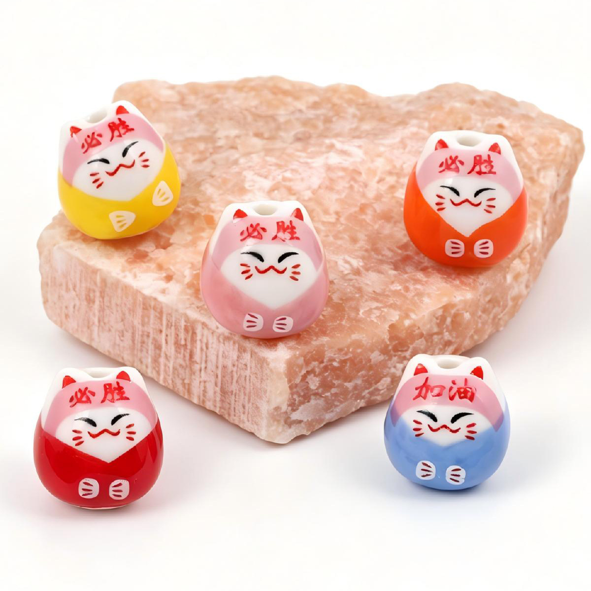 5pcs Set of Random Color Ceramic Beads for DIY Jewelry Making